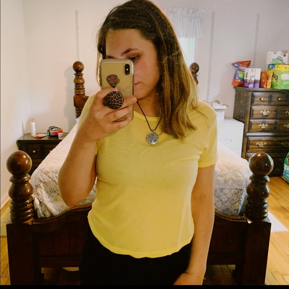 Brandy Melville yellow crop top - Picture 2 of 4